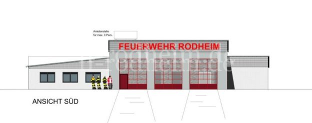 Ansicht Südseite des Feuerwehrhauses